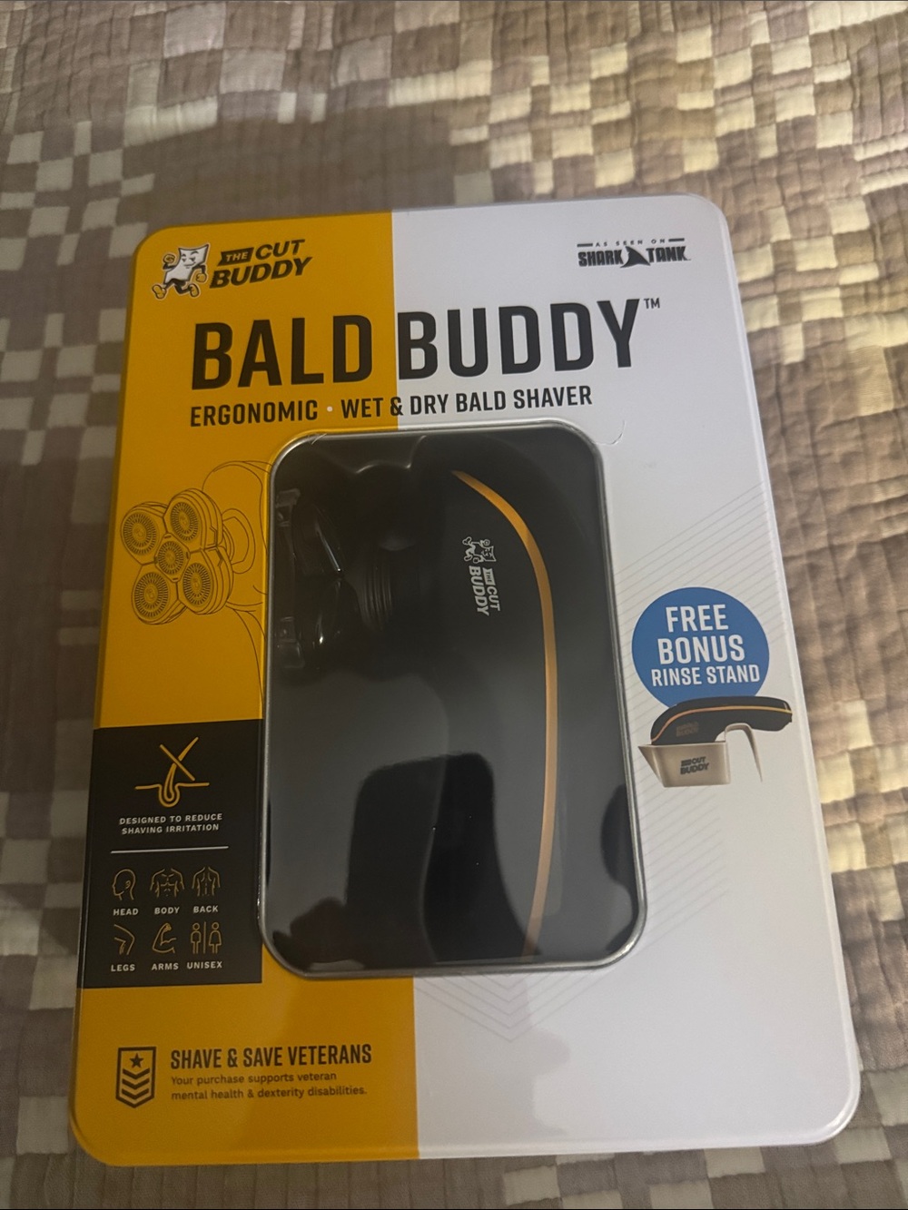 Bald Buddy Ergonomic Bald Shaver - Black & Yellow